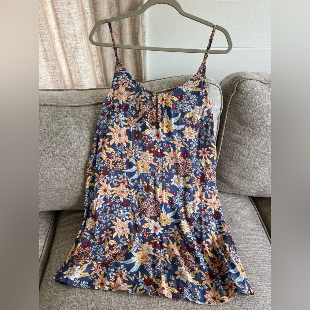 Roxy Floral Top - Blue and Yellow